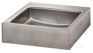 Delabie Washbasins and Sinks -  Delabie Unito Counter Top Basin No Tap Hole 304 St Steel Satin