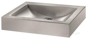 Delabie Washbasins and Sinks -  Delabie Uno Counter Top Basin No Tap Hole 304 Stainless Steel Satin