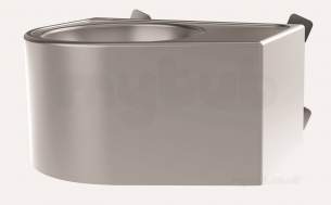 Delabie Washbasins and Sinks -  Delabie Duo S Tc L Wall Mtd Basin No Tap Hole 304 St Steel Satin
