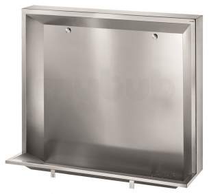 Delabie Urinals -  Delabie L Free Std Multi Urinal L1200 Back Inlet 304 St Steel Satin