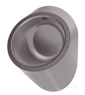 Delabie Urinals -  Delabie Boomerang Wall Mtd Urinal Back Inlet 304 Polished St Steel