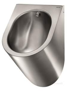 Delabie Urinals -  Delabie Delta Wall Mtd Urinal Back Inlet 304 Stainless Steel Satin