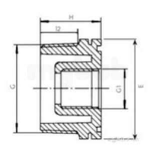 Plasson Fittings -  3 Inch X 1 Plasson Thd Red Bush 5027