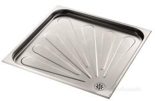 Delabie Showers -  Delabie 800x800 Shower Tray Depth 60mm 304 Stainless Steel Satin