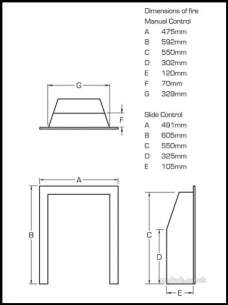 Flavel Gas Fires -  Flavel Caress S/line Sc Silver Fire Ng