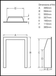 Flavel Gas Fires -  Flavel Linear He Coal Gas Fire Ng