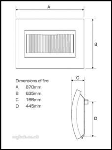 Flavel Gas Fires -  Bfm Flavel The Curve Graphite Fcrrxxrn