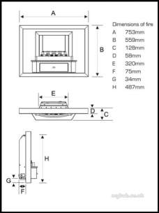 Flavel Gas Fires -  Bfm Flavel The Vesta Rc Pebble Fvtp00rn