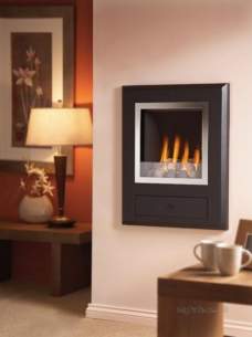 Flavel Gas Fires -  Flavel Finesse Pebble Gas Fire Chrome