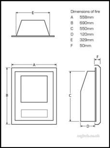 Flavel Gas Fires -  Flavel Finesse Coal Gas Fire Chrome