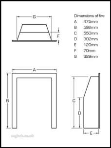 Flavel Gas Fires -  Flavel Windsor Cont Driftwood Gf Pln Brs