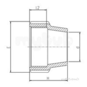 Plasson Fittings -  Plasson Grey Nut-50 7000g00