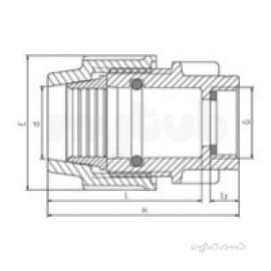 Plasson Fittings -  25mm X 1 Inch Plasson Fem Adap 7060