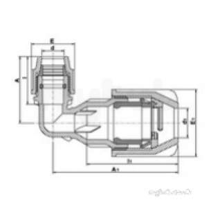 Plasson Fittings -  15-22x25 Plass4 Uni Elbow 77057 77057251