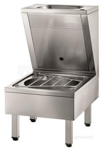 Delabie Washbasins and Sinks -  Delabie Floor Standing Combi Basin Sink 304 Stainless Steel Satin