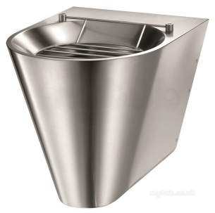 Delabie Washbasins and Sinks -  Delabie Xl S Wall Mtd Disposal Sink Horiz Inlet 304 St Steel Satin