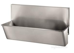 Delabie Surgical Sinks -  Delabie Surgical Scrub High Upstand L1400 2 Posts 304 St Steel Satin