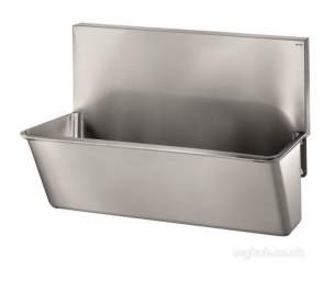 Delabie Surgical Sinks -  Delabie Surgical Scrub High Upstand L700 1 Post 304 St Steel Satin