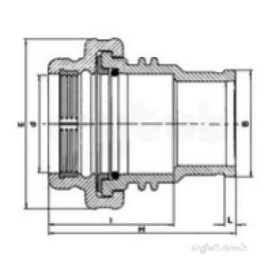 Plasson Fittings -  160mm X 6 Inch Flange Adaptor 17220