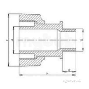 Plasson Fittings -  25 X 3/4 Threaded Adaptor 7890 7250257
