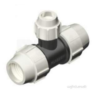Plasson Fittings -  32 X 25 X 32 Plasson 90 Deg Red Tee 7340