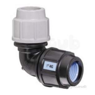 Plasson Fittings -  25x1/2 Plasson Metric X H/gauge Elb 7678