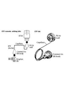 Invensys Trv4 Trv Valves -  Drayton Etf2 Remote Setting Head Kit 2m Capillary
