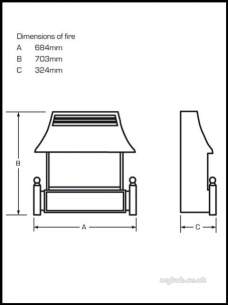 Flavel Gas Fires -  Flavel Renoir Black Ods Gas Fire Ng