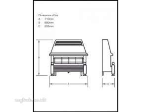 Flavel Gas Fires -  Flavel Regent Lfe Rc Black Gas Fire Ng