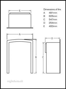 Flavel Gas Fires -  Flavel Rhapsody Gas Fire Lpg Black/brass