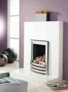 Flavel Gas Fires -  Flavel Linea Pf Mc Silver Cont Pebble