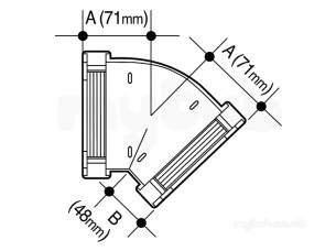 Osma Above Ground Drainage -  0t004w White Osma 41/2 Inch 135d Angle