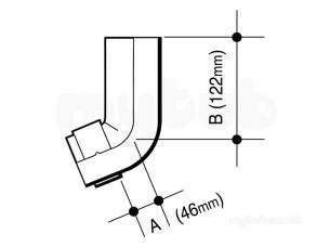 Osma Above Ground Drainage -  0t027b Black Long Tail Offset Bnd-spigot