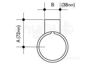 Osma Above Ground Drainage -  0t033g Grey Osma 21/2 Inch Adj Pipe Bracket