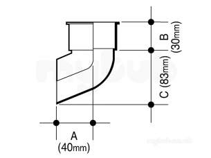 Osma Above Ground Drainage -  0t037w White Osma 21/2 Inch Shoe