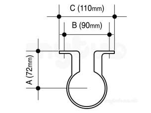 Osma Above Ground Drainage -  0t038g Grey Osma 21/2 Inch Socket Clip