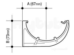Osma Above Ground Drainage -  0t039g Gry Osma 41/2 Inch Guttr Brkt 3 Screw