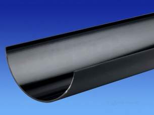 Osma Above Ground Drainage -  Osma 0t074b Black 41/2 4m Gutter