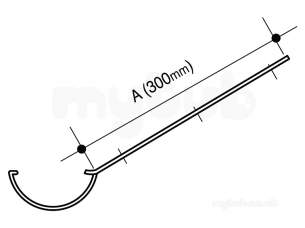 Osma Above Ground Drainage -  0t245b Black Osma Galv Top Raft Bkt 330mm