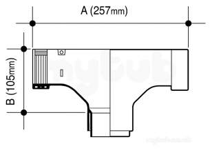 Osma Above Ground Drainage -  0t624b Osma Blk Running Outlet Straight
