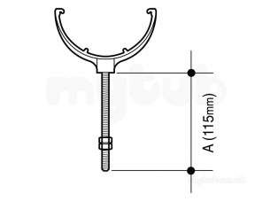 Osma Above Ground Drainage -  0t914b Black Osma Bow And Pin For R/f Brckt