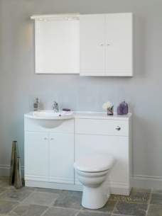 Eastbrook Furniture -  Bonito 600mm Mdf Wc Cover High Gloss White 1.063