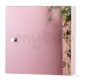 Eastbrook Furniture -  1.264 Oslo Square 400mm Mir W/cupbrd Wh