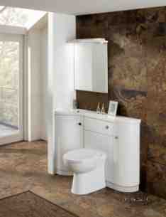 Eastbrook Furniture -  Oslo Curved End Unit Left Hand White 1.306