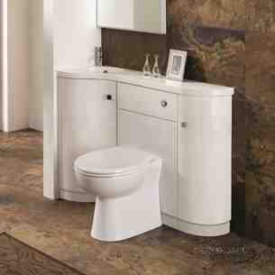 Eastbrook Furniture -  Oslo Curved End Unit Right Hand White 1.307