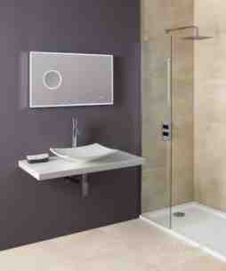 Eastbrook Furniture -  Seville 1000 Vanity Tableau Inc Wall Bracket High Gloss White 1.324