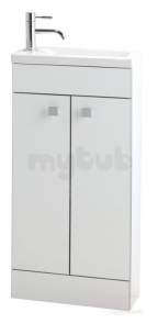 Eastbrook Furniture -  Eastbrook Oslo 39cm Wh Base Unit Chrome Trim