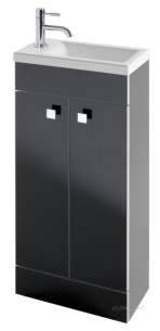 Eastbrook Furniture -  Eastbrook Oslo 39cm Blk Base Unit Chrome Trim