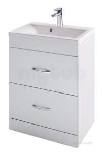 Eastbrook Furniture -  Eastbrook Oslo 58cm Wh Drawr Base Unit And Ch Trim