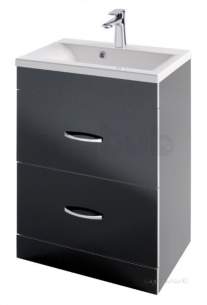 Eastbrook Furniture -  Oslo 58cm Black Drawer Base Unit And Ch Trim
